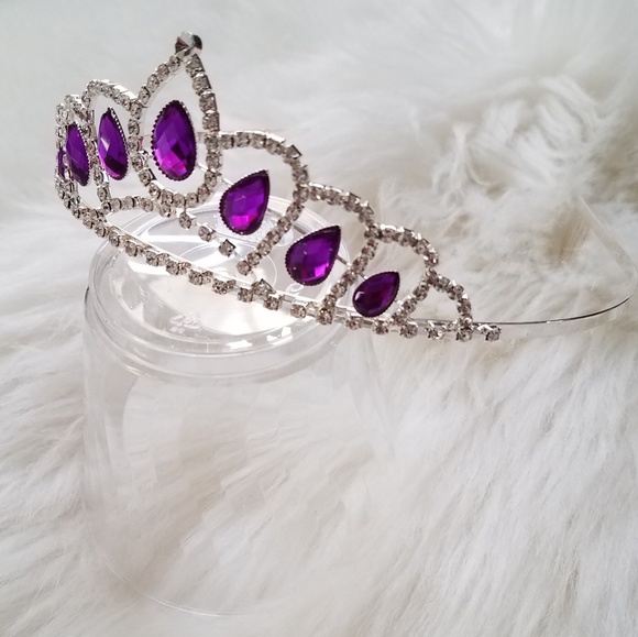 Purple Dreams Tiara Crown Swarovski Crystal Jewel - Picture 2 of 5